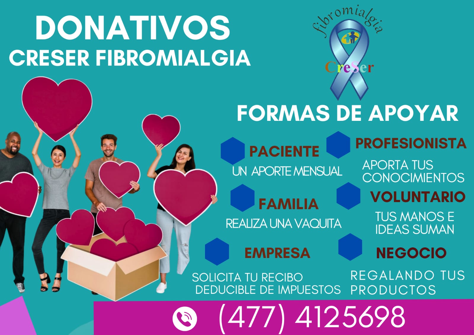 Donativos CRESER - Pon tu corazón